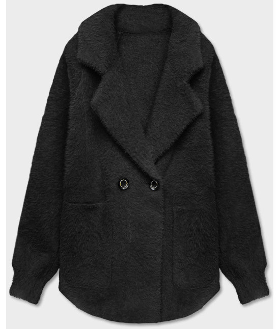 Krátky dámsky kabát alpaka MODAJ65 čierny