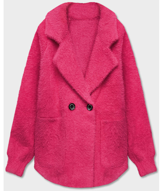 Krátky dámsky kabát alpaka MODAJ65 ružový
