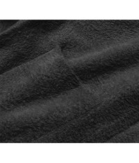 Dlhý vlnený kabát alpaka s kapucňou MODA105-1 čierny