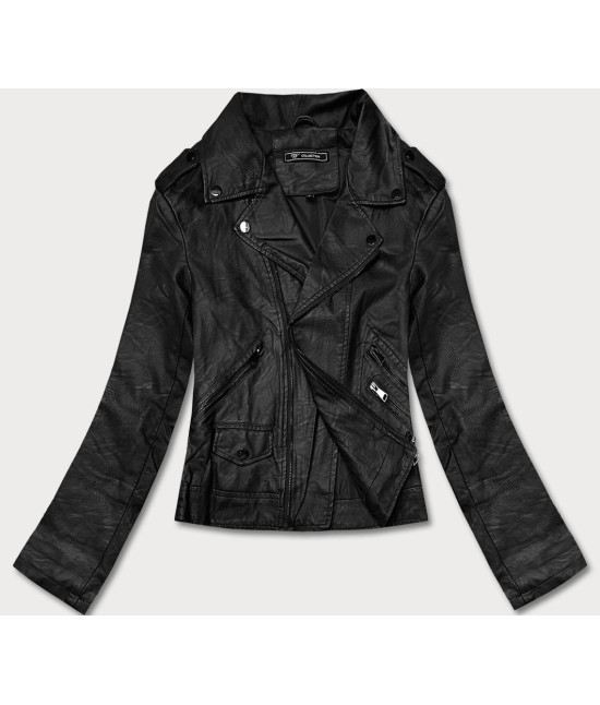 Dámska koženková bunda MODA0025 čierna