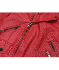 Dámska koženková bunda MODA0025 červená