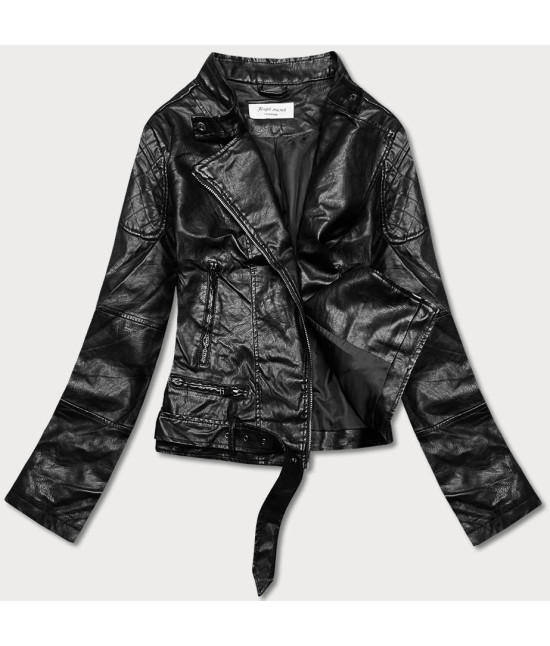 Dámska koženková bunda MODAM39 čierna