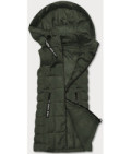 Dámska vesta s kapucňou MODA8136BIG khaki