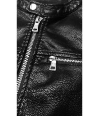 Pánska koženková bunda MODA8025 čierna