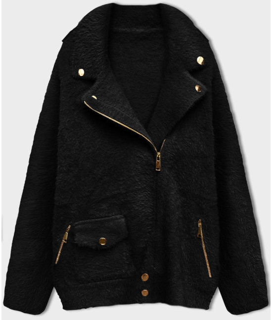 Krátky vlnený kabát MODA553 čierny