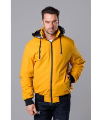 Športová pánska bunda s kapucňou MODA2111 žltá