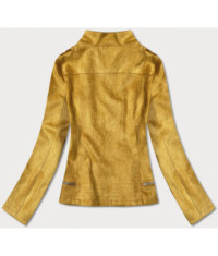 Dámska koženková bunda MODA1841 žltá