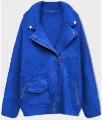 Krátky vlnený kabát MODA553 modrý