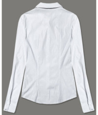 Dámska košeľa  so striebornými pásikmi MODA0111 biela