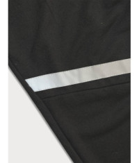 Pánske športové tepláky s reflexnými pásmi  MODA189  čierne