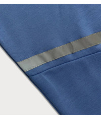Pánske športové tepláky s reflexnými pásmi  MODA189  modré