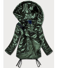 Kratka damska zimna bunda MODA000 zelena