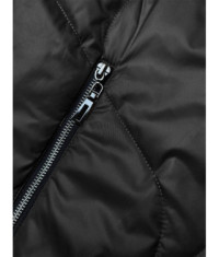 Dámska prechodná bunda s odopínateľkou kapucňou MODA8218BIG čierna