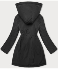 Dámska prechodná bunda s kapucňou MODA8217 čierna
