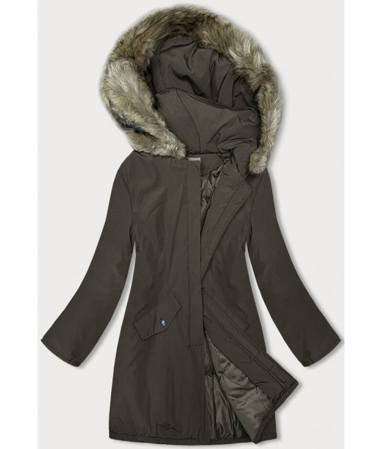 Dámsky zimný kabát MODAR45 khaki