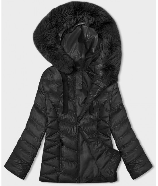 Krátka dámska zimná bunda MODA3138 čierna