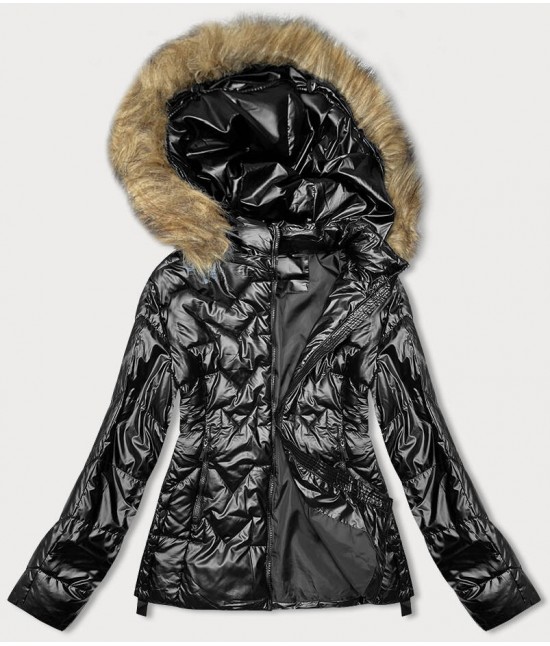 Dámska zimná bunda s kapucňou MODA3196 čierna
