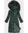 Dlhá dámska zimná bunda MODA8201 zelená