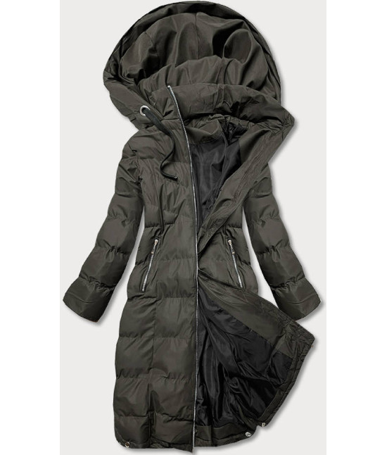 Dlhšia dámska zimná bunda MODAM736 army velkost L