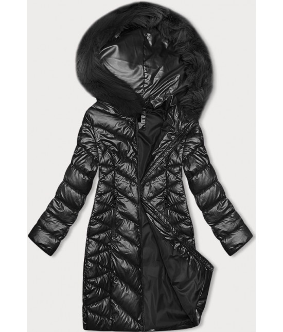 Pikowana zimowa kurtka damska J Style czarna (16M9100-392)