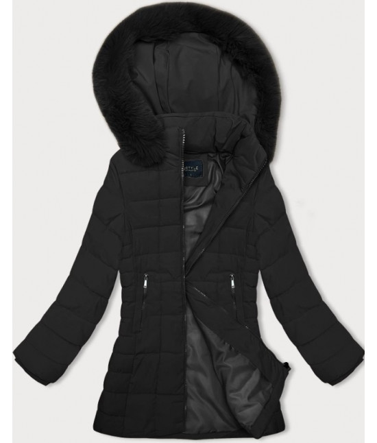 Dámska prešívaná dámska zimná bunda MODA9119 čierna
