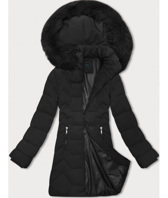 Dámska zimná bunda s kapucňou MODA9121 čierna