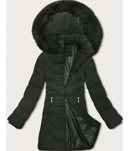Dámska zimná bunda s kapucňou MODA9121 army