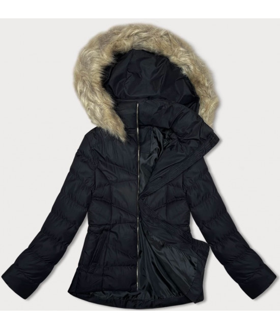Krótka pikowana damska kurtka zimowa J Style czarna (5M3153-392)