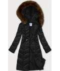 Dámska dlhá zimná bunda MODA2201 čierna