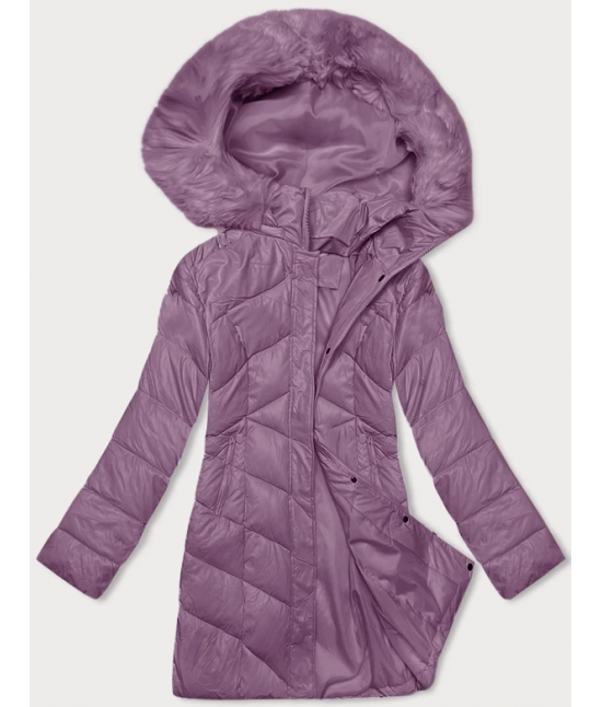Dámska zimná bunda s kapucňou MODA898 fialová