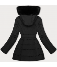 Zimowa kurtka damska z futrem J Style czarna (11Z8096)