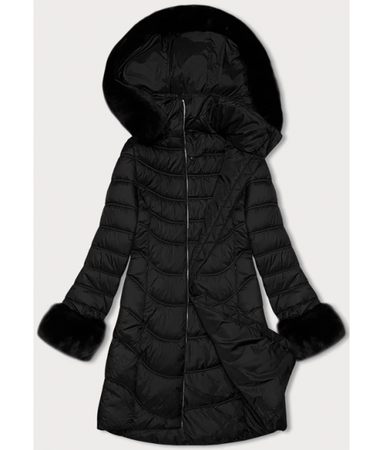 Preśivaná dámska zimná bunda MODA8092 čierna