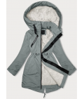 Damská zimná bunda MODA3832 svetlozelená
