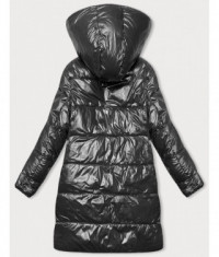 Hrubá obojstranná zimná bunda MODA767  čierno-béžová