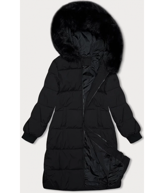 Zimowa kurtka damska z kapturem J Style czarna (11Z8082)