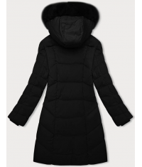 Dámska zimná bunda s kožušinovou podšívkou MODA8206BIG čierna