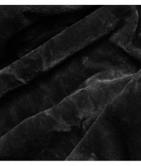 Damska kurtka z futrzaną podszewką czarna (B8115-1)