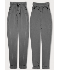 Dámske nohavice typu chino MODA3589 šedé
