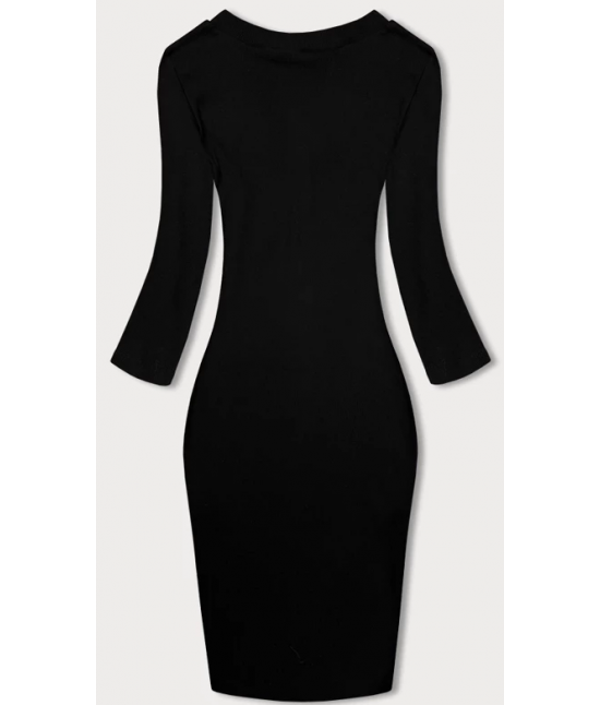 Damske šaty s okrúhlym dekoltom MODA5131 čierne