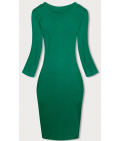 Damske šaty s okrúhlym dekoltom MODA5131 zelené