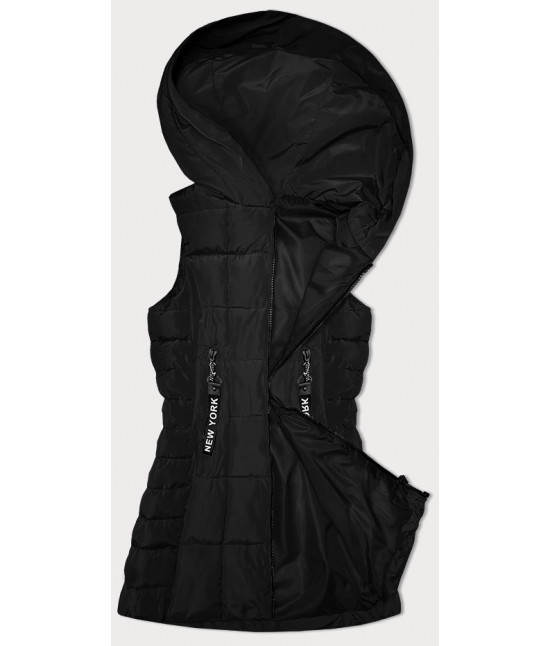 Dámska vesta s kapucňou  B8226 čierna