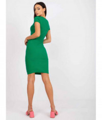 Ołówkowa sukienka z krótkim rękawem Rue Paris zielona (5604-13)