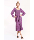 Sukienka z opuszczanymi ramionami Ann Gissy fioletowa (DLY018)