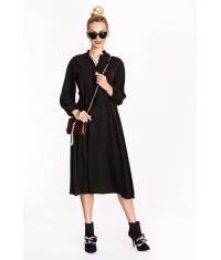 Sukienka z rękawami typu nietoperz Ann Gissy czarna (XY202118)