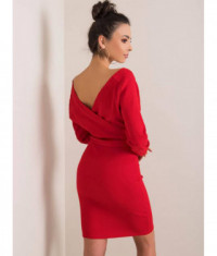 Sukienka z kopertowym dekoltem Rue Paris czerwona (5297-09)