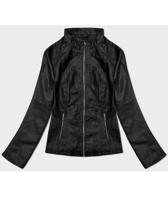Dámska koženková bunda MODA8132 čierna
