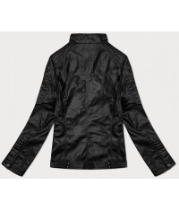 Panska koženková bunda klasického strihu MODA8135 čierna