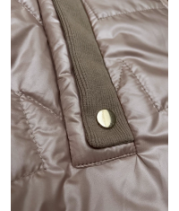 Pikowana kurtka z ozdobnymi ściągaczami S'West jasny beżowy (B8241-51)