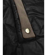 Pikowana kurtka z ozdobnymi ściągaczami S'West czarna (B8241-1)