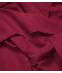 Minimalistyczny płaszcz damski zgaszony czerwony (747art)